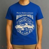 Never Underestimate Old Guy With A Muscle Car Classic Cars Gift T-Shirt thumb 3