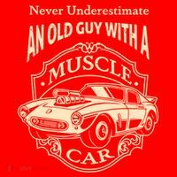 Never Underestimate Old Guy With A Muscle Car Classic Cars Gift Santa Hat thumb 1