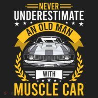 Never Underestimate Old With Muscle Car Great Gift Beanie thumb 2