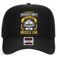 Never Underestimate Old With Muscle Car Great Gift Hat thumb 0
