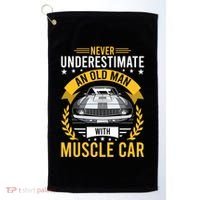 Never Underestimate Old With Muscle Car Great Gift Golf Towel thumb 0