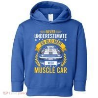 Never Underestimate Old With Muscle Car Great Gift Toddler Hoodie thumb 0