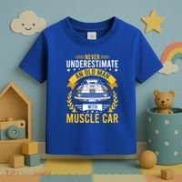 Never Underestimate Old With Muscle Car Great Gift Toddler T-Shirt thumb 3