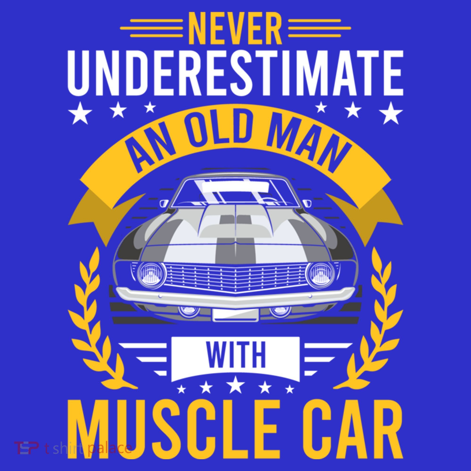 Never Underestimate Old With Muscle Car Great Gift Visor