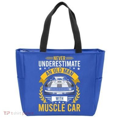 Never Underestimate Old With Muscle Car Great Gift Tote Bag