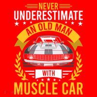 Never Underestimate Old With Muscle Car Great Gift Santa Hat thumb 1