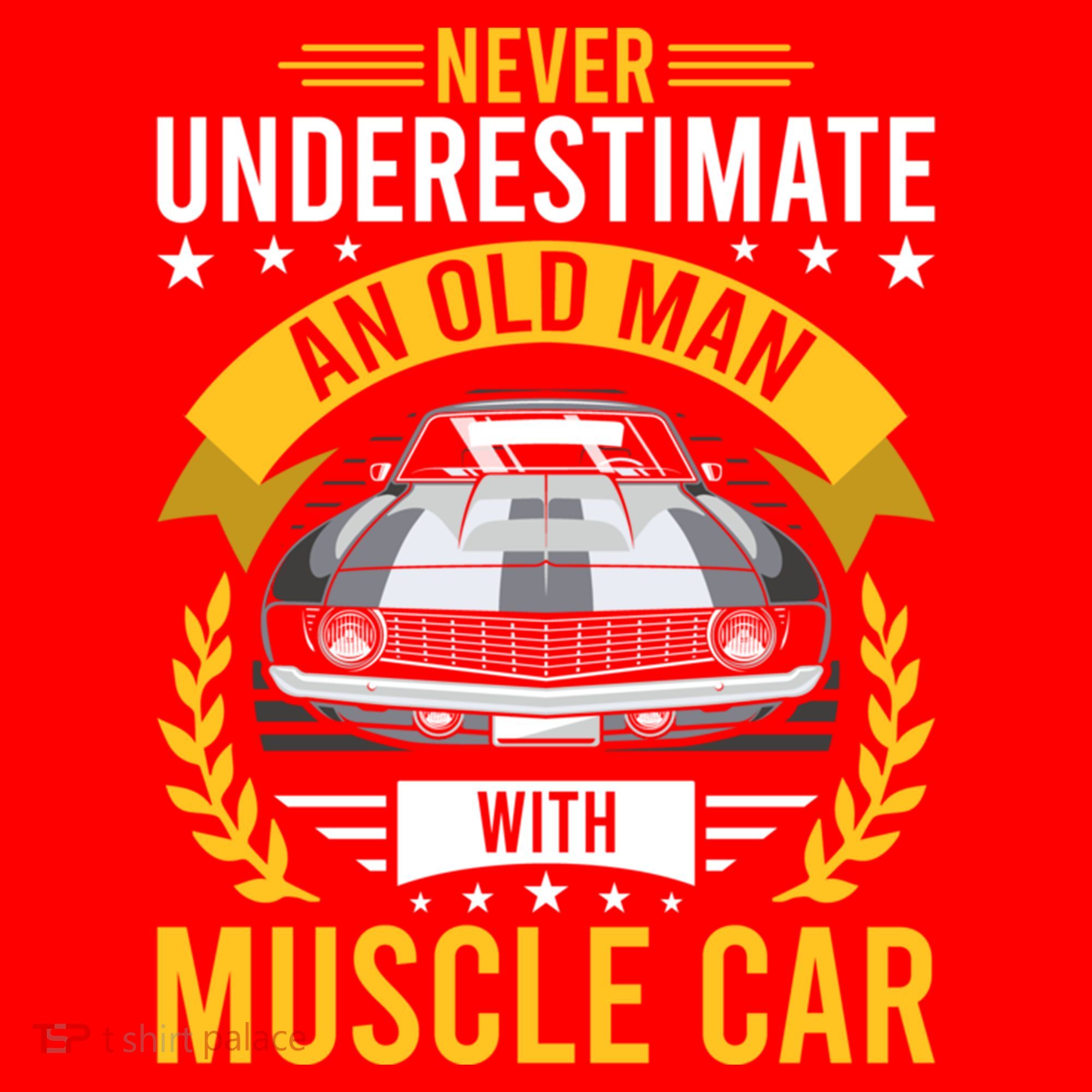 Never Underestimate Old With Muscle Car Great Gift Santa Hat