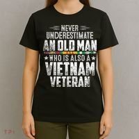 Never Underestimate OLD MAN Vietnam Veteran Dad Grandpa T-Shirt thumb 4