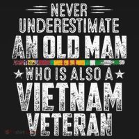 Never Underestimate OLD MAN Vietnam Veteran Dad Grandpa Ornament thumb 1