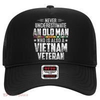 Never Underestimate OLD MAN Vietnam Veteran Dad Grandpa Hat thumb 0