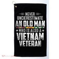 Never Underestimate OLD MAN Vietnam Veteran Dad Grandpa Golf Towel thumb 0