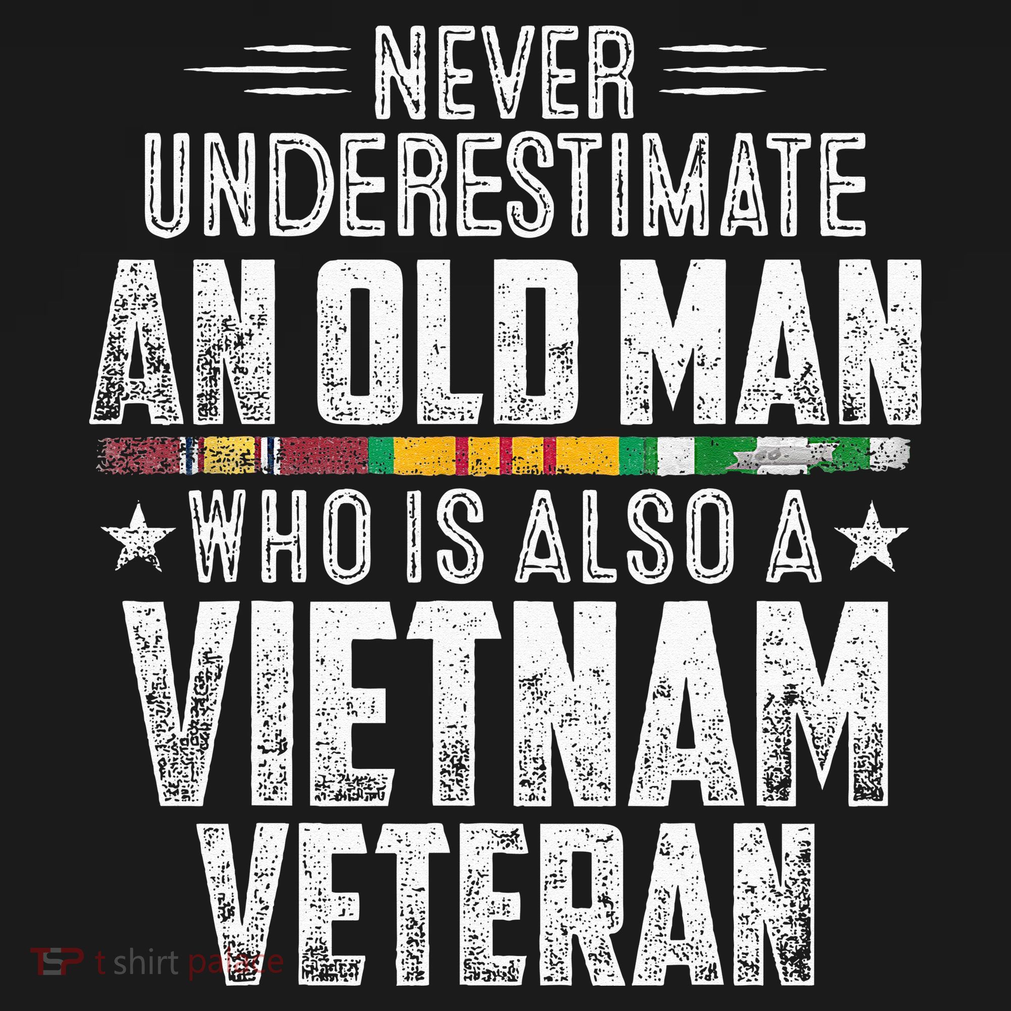 Never Underestimate OLD MAN Vietnam Veteran Dad Grandpa Tote Bag