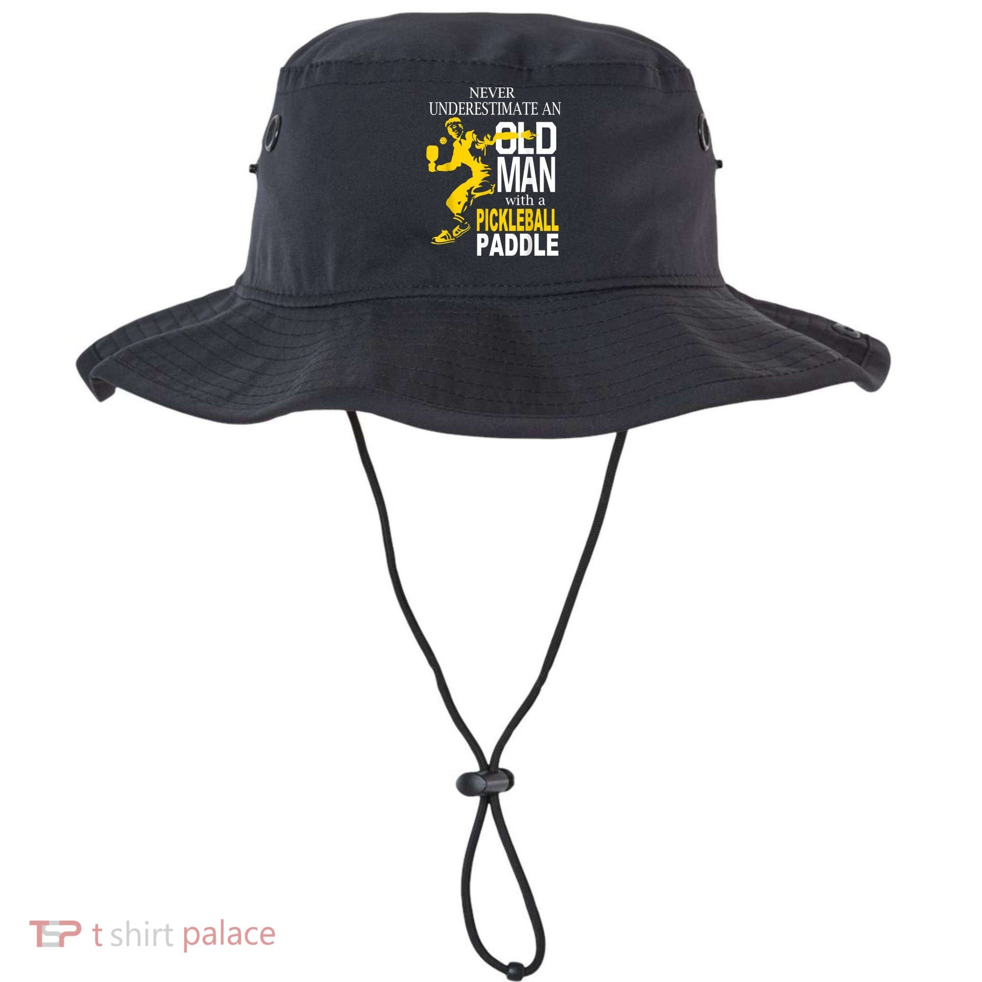 Never Underestimate Old Man With Pickleball Paddle Bucket Hat