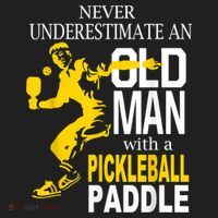 Never Underestimate Old Man With Pickleball Paddle Beanie thumb 2