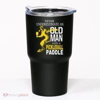 Never Underestimate Old Man With Pickleball Paddle Tumbler thumb 0