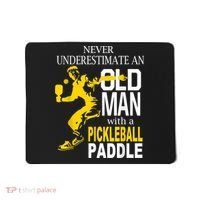 Never Underestimate Old Man With Pickleball Paddle Mousepad thumb 0