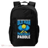 Never Underestimate Old Man Pickleball Paddle Dad Husband Backpack thumb 0
