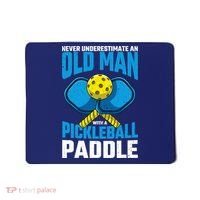 Never Underestimate Old Man Pickleball Paddle Dad Husband Mousepad thumb 0