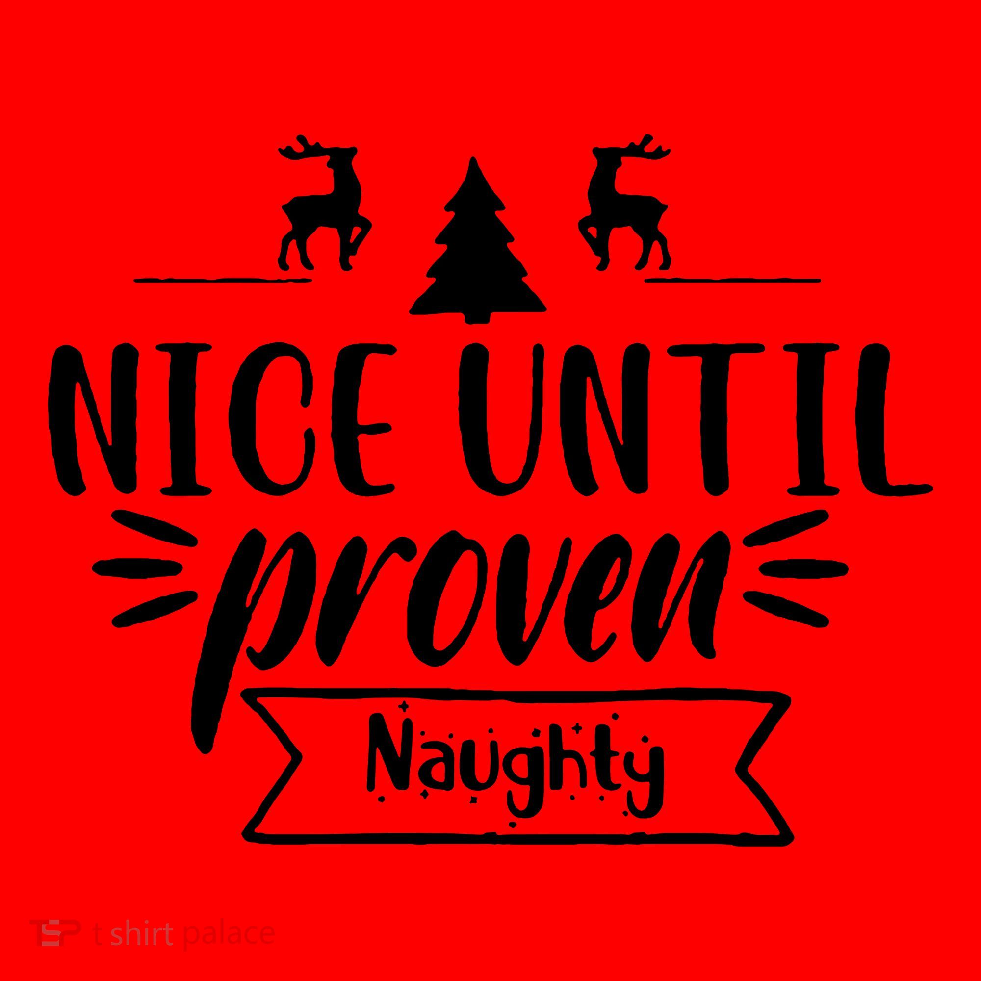 Nice Until Proven Naughty Santa Hat