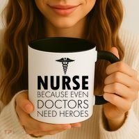 Nurse Because Even Doctors Need Heroes Coffee Mug thumb 3