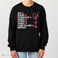 Nurse Eat Sleep Panic Clinicals Repeat Women's Sweatshirt thumb 0