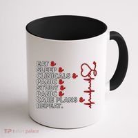 Nurse Eat Sleep Panic Clinicals Repeat Coffee Mug thumb 1