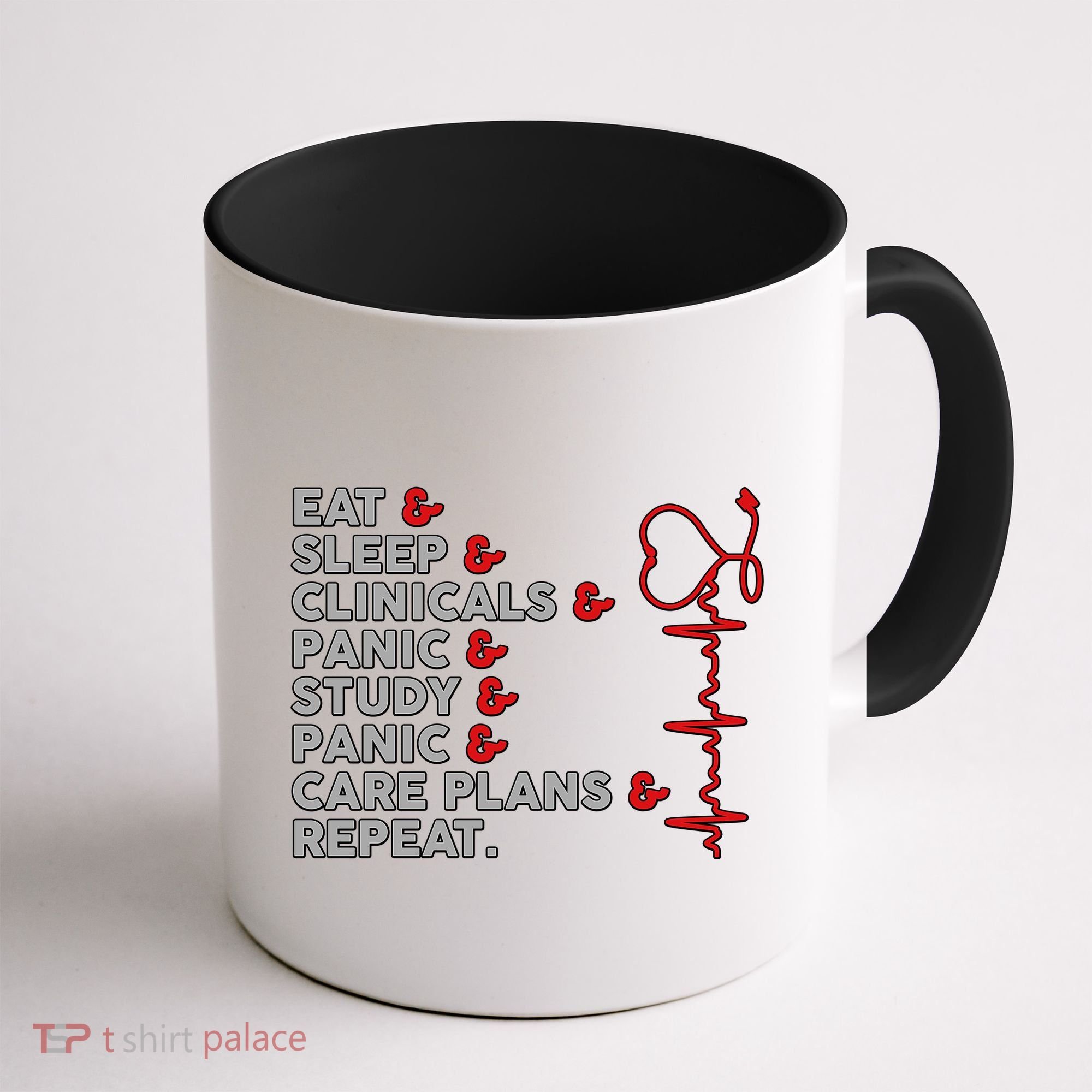 Nurse Eat Sleep Panic Clinicals Repeat Coffee Mug
