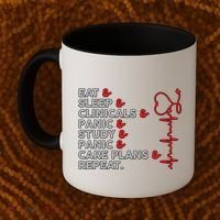 Nurse Eat Sleep Panic Clinicals Repeat Coffee Mug thumb 2