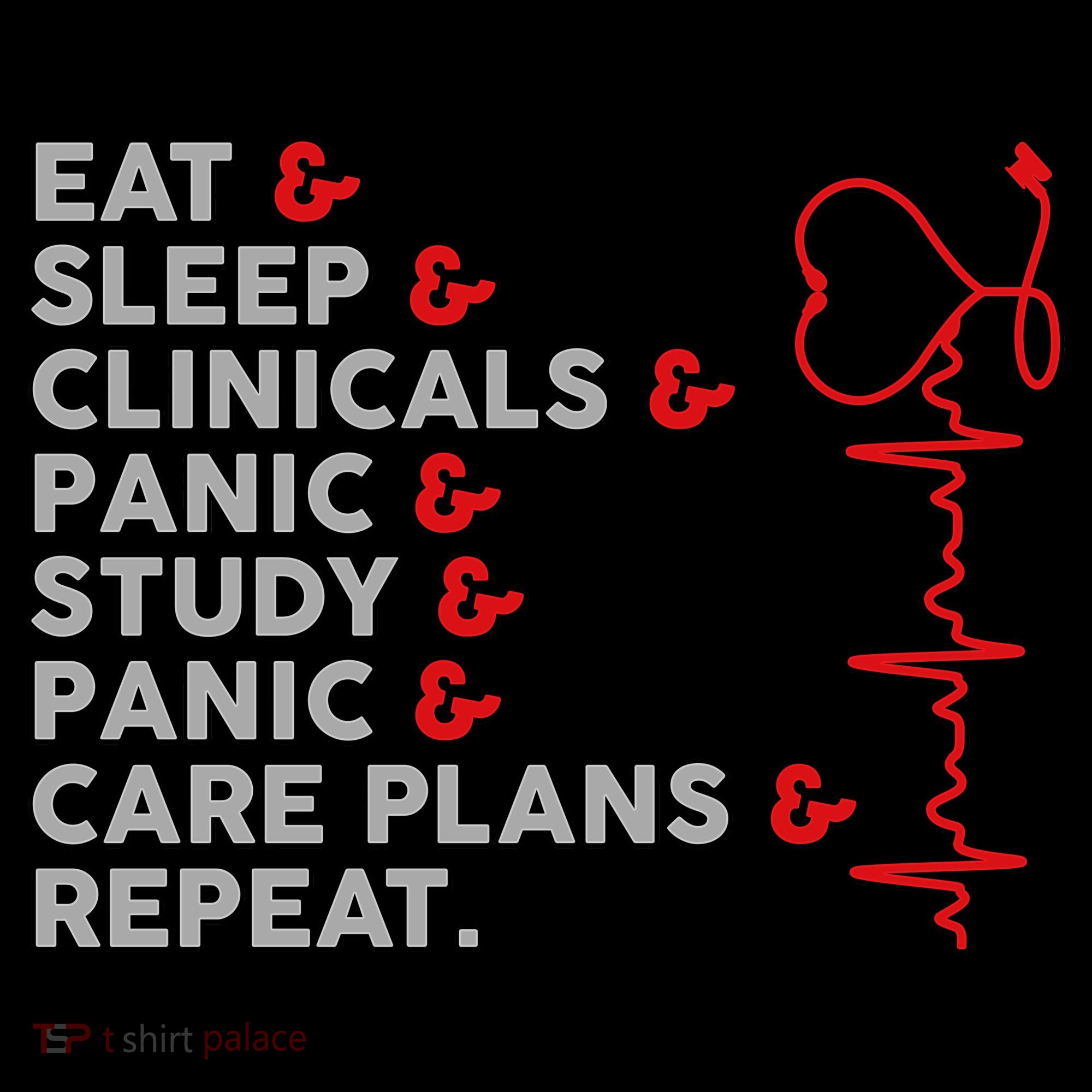 Nurse Eat Sleep Panic Clinicals Repeat Coffee Mug
