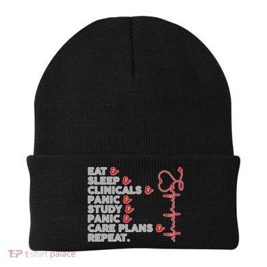 Nurse Eat Sleep Panic Clinicals Repeat Beanie