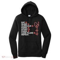 Nurse Eat Sleep Panic Clinicals Repeat Women's Hoodie thumb 0