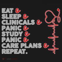 Nurse Eat Sleep Panic Clinicals Repeat Women's Hoodie thumb 2