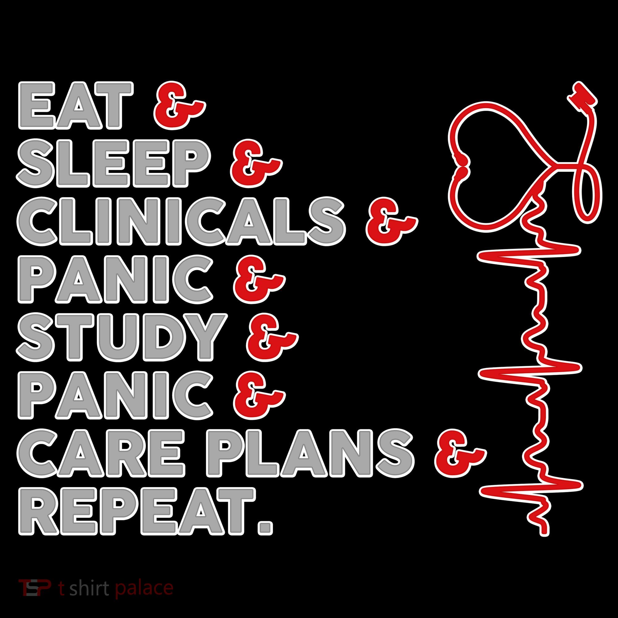 Nurse Eat Sleep Panic Clinicals Repeat Women's Hoodie