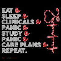 Nurse Eat Sleep Panic Clinicals Repeat Ornament thumb 1