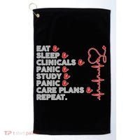 Nurse Eat Sleep Panic Clinicals Repeat Golf Towel thumb 0