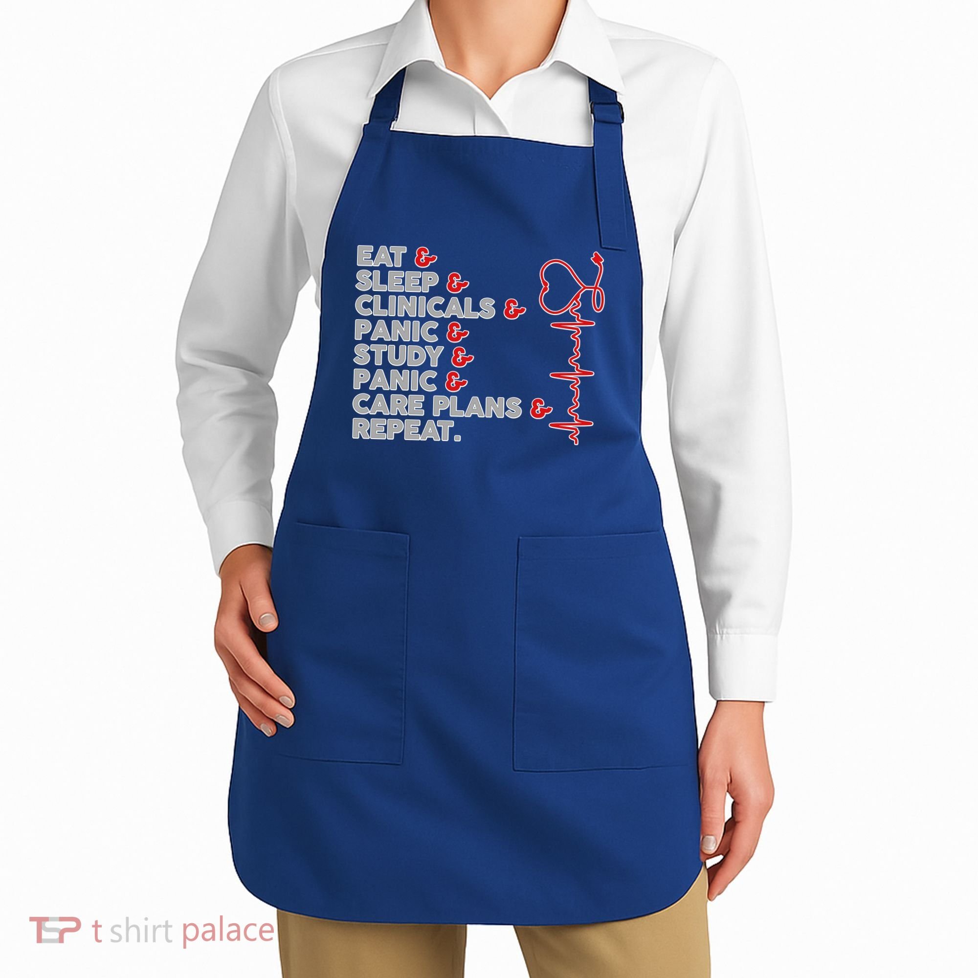 Nurse Eat Sleep Panic Clinicals Repeat Apron