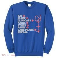 Nurse Eat Sleep Panic Clinicals Repeat Sweatshirt thumb 0
