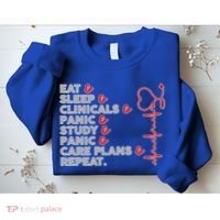 Nurse Eat Sleep Panic Clinicals Repeat Sweatshirt thumb 2