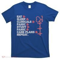Nurse Eat Sleep Panic Clinicals Repeat T-Shirt thumb 0