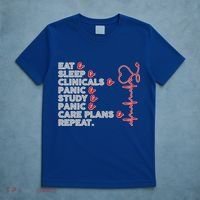 Nurse Eat Sleep Panic Clinicals Repeat T-Shirt thumb 5