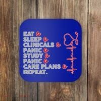Nurse Eat Sleep Panic Clinicals Repeat Coaster thumb 0
