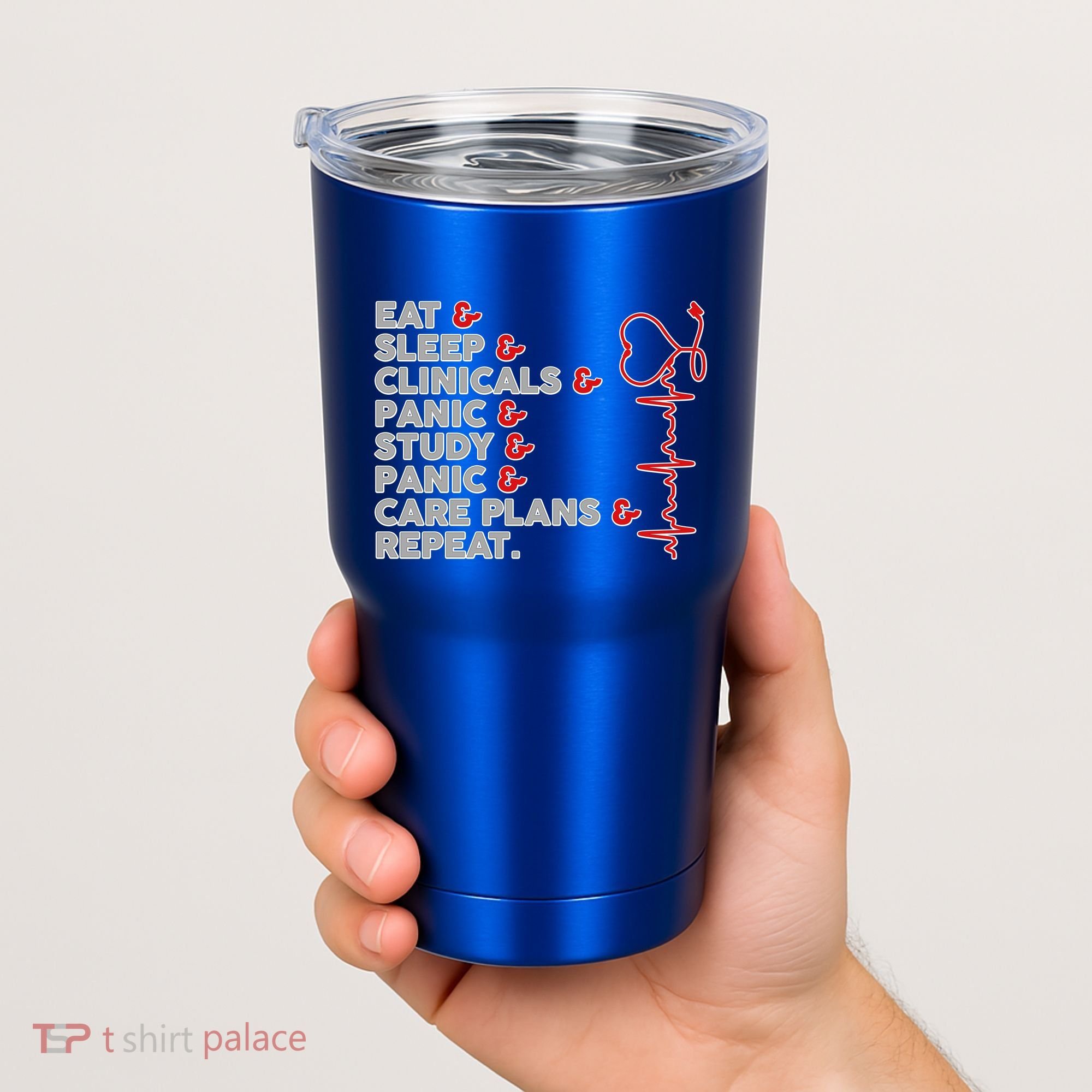 Nurse Eat Sleep Panic Clinicals Repeat Tumbler