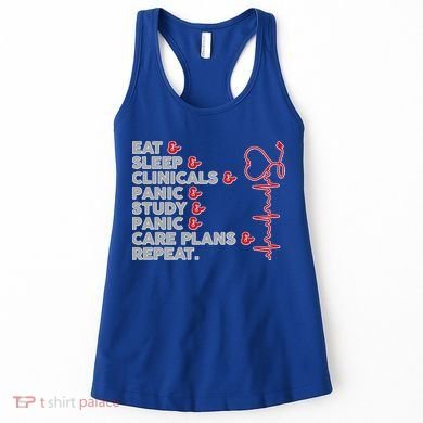 Nurse Eat Sleep Panic Clinicals Repeat Women's Tank Top