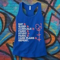 Nurse Eat Sleep Panic Clinicals Repeat Women's Tank Top thumb 3