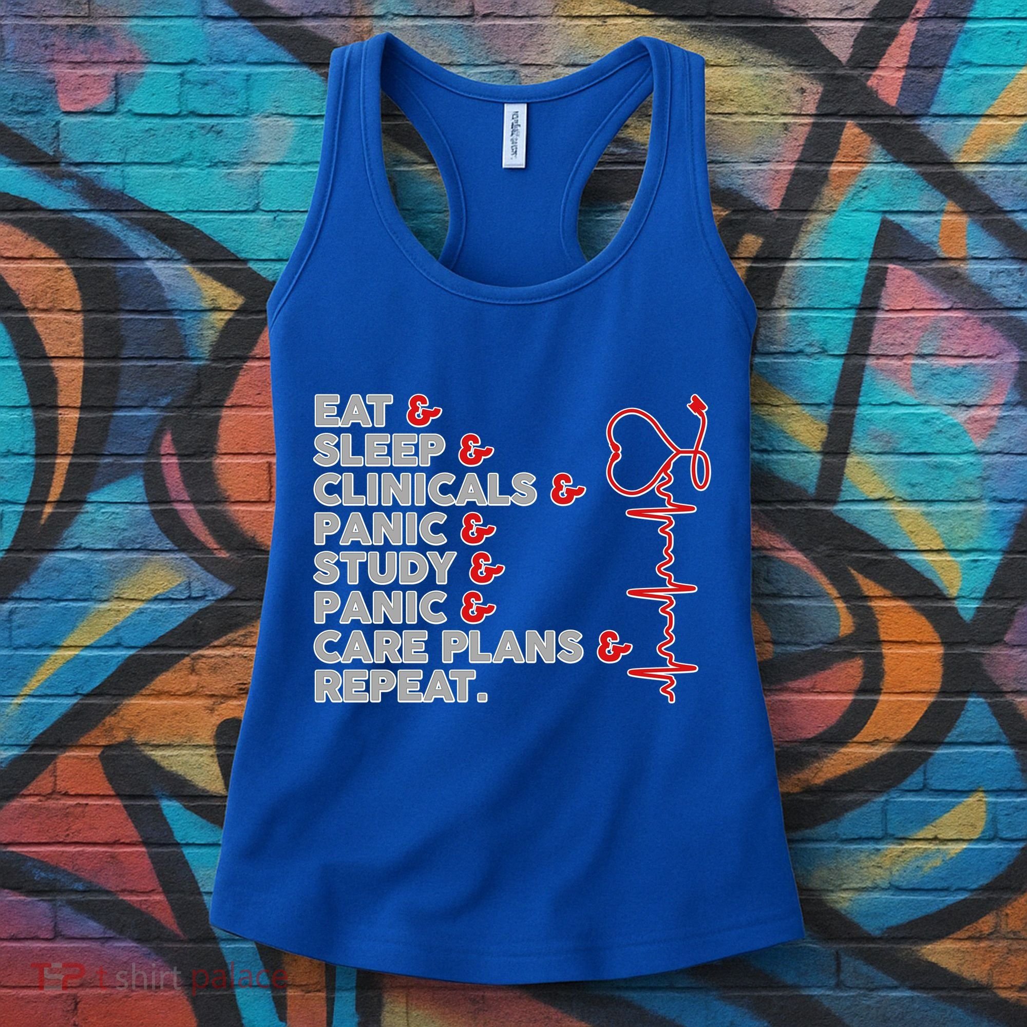 Nurse Eat Sleep Panic Clinicals Repeat Women's Tank Top