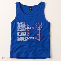 Nurse Eat Sleep Panic Clinicals Repeat Tank Top thumb 2