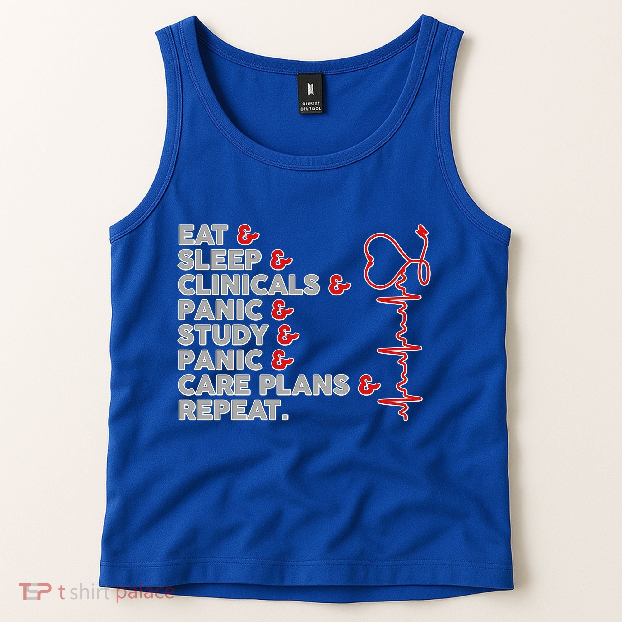 Nurse Eat Sleep Panic Clinicals Repeat Tank Top