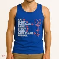 Nurse Eat Sleep Panic Clinicals Repeat Tank Top thumb 3