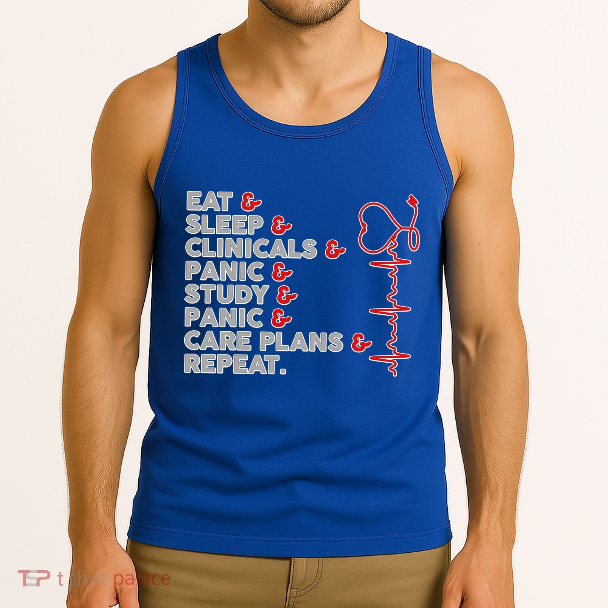 Nurse Eat Sleep Panic Clinicals Repeat Tank Top