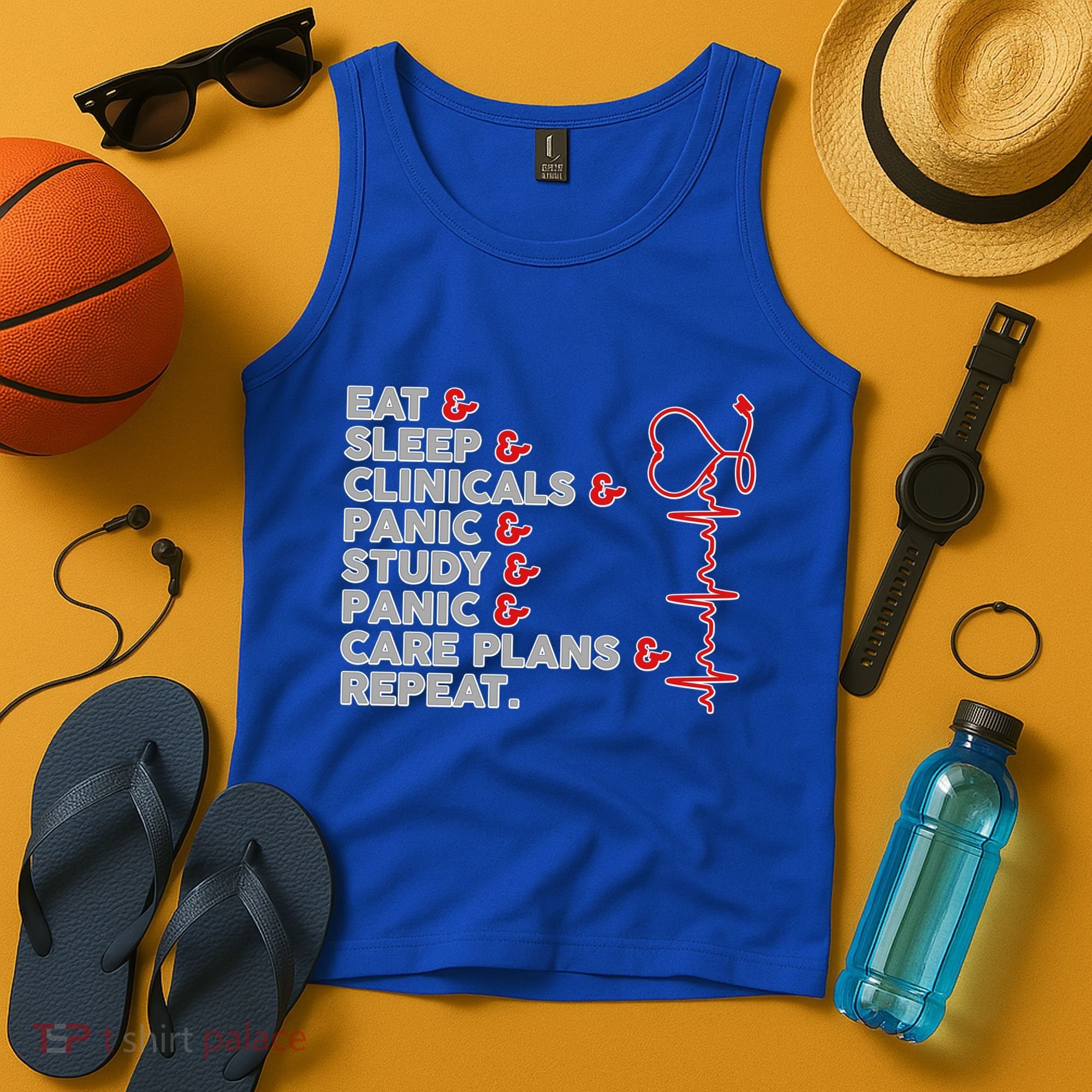 Nurse Eat Sleep Panic Clinicals Repeat Tank Top